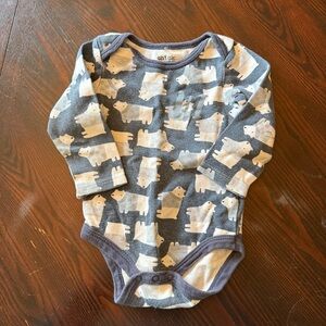 chick pea Navy Blue and White Polar Bear Print One-Piece